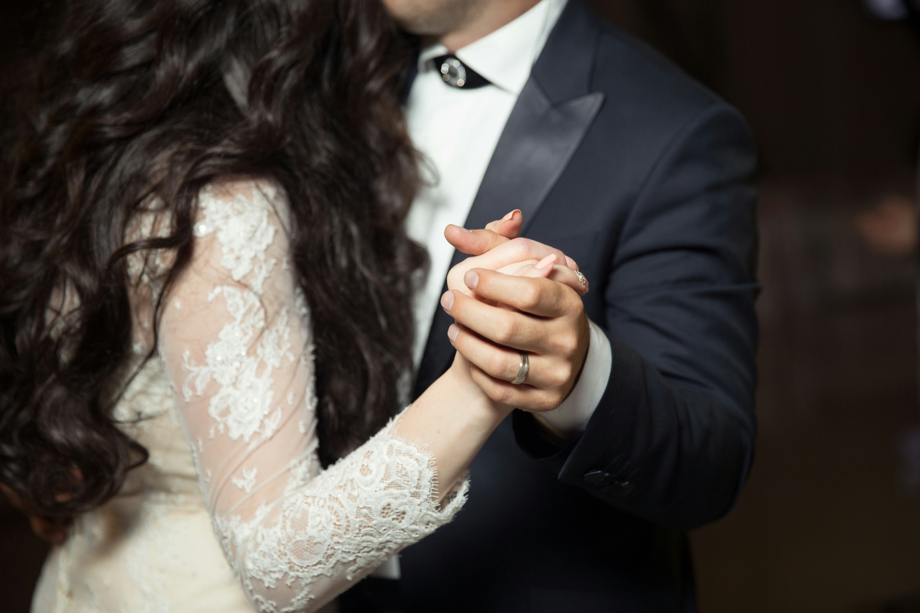 The newlyweds' first dance