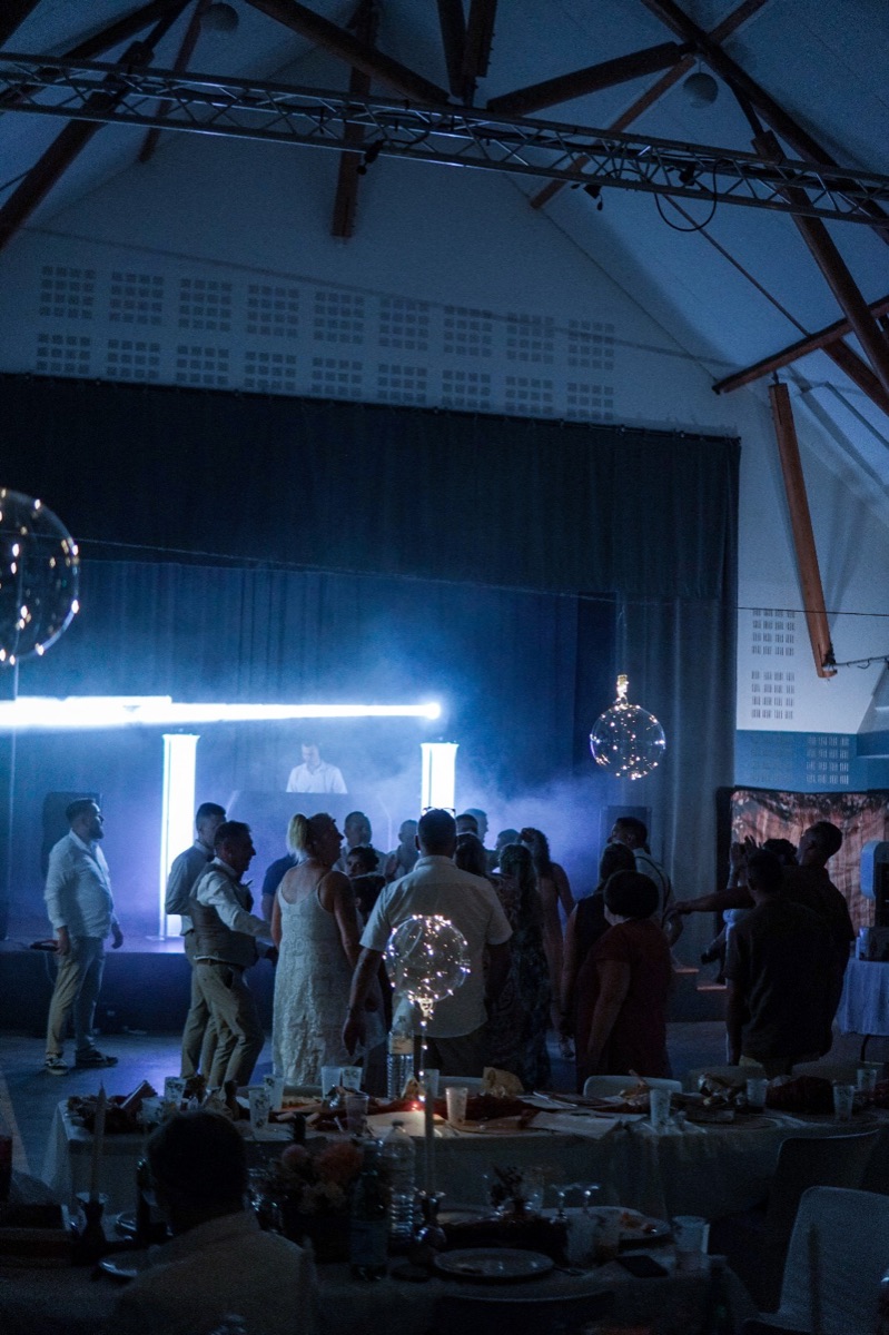 Reception hall lit up